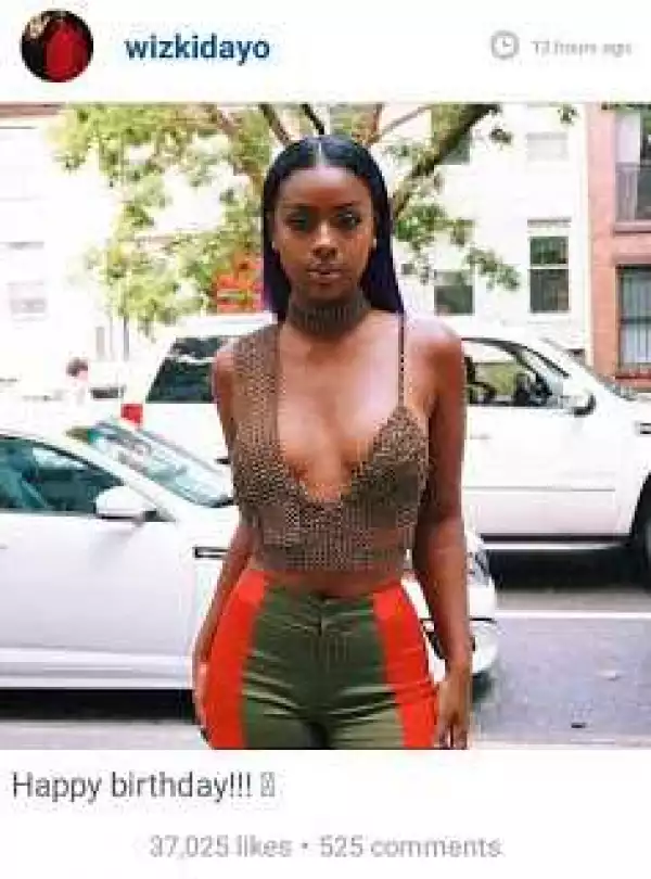 Wizkid Wishes His New Girlfriend A Happy Birthday With This Braless Photos Of Her